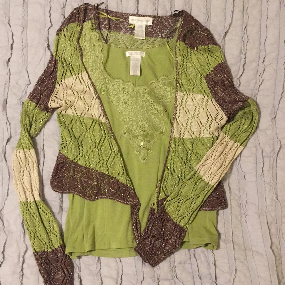 Two piece tank/sweater dressy!